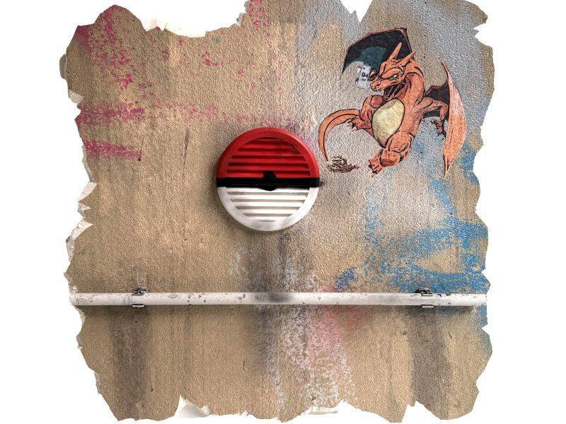 Charizard. POKEMON. Broken Wall.