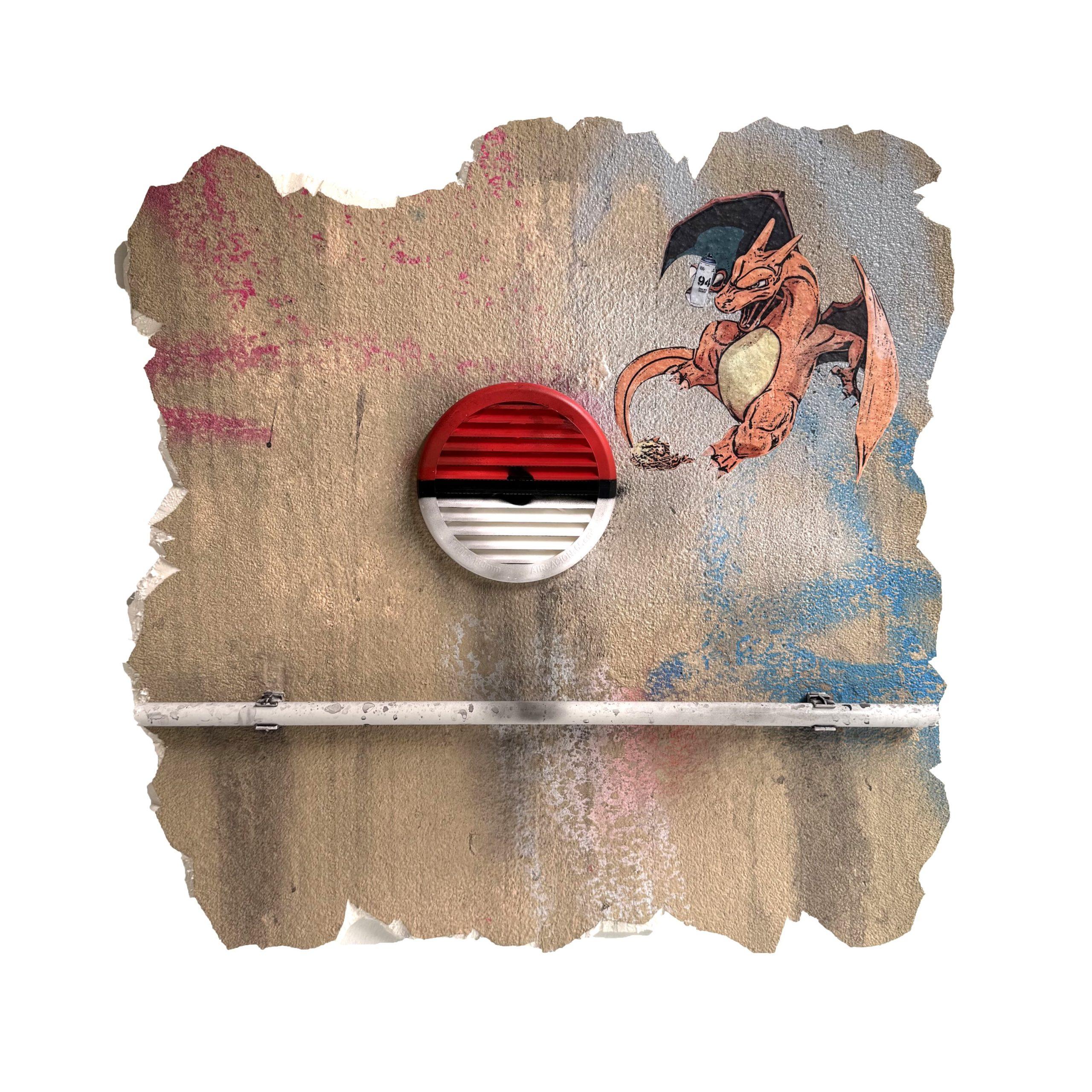 Charizard. POKEMON. Broken Wall.