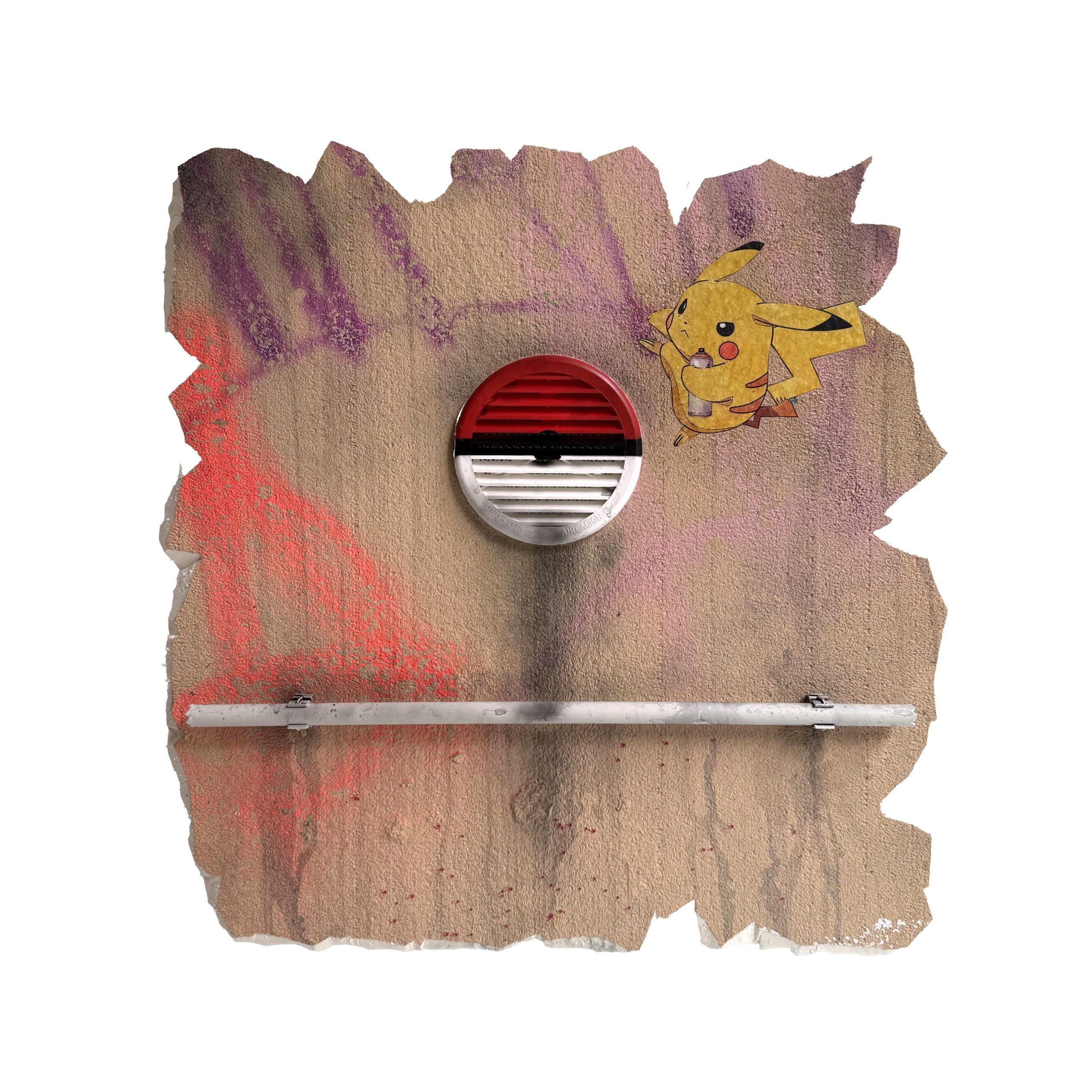 Pikachu. POKEMON. Broken Wall.